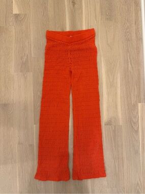 Orange Knit Pants